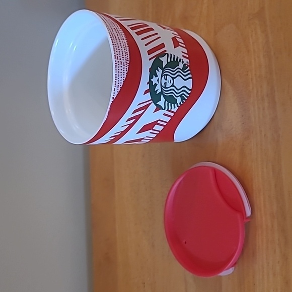 STARBUCKS 2021 Limited Edition Holiday Christmas Ceramic Tumbler Mug with Lid - Picture 5 of 11